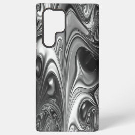 シルバー ブラック溶融 SAMSUNG GALAXY S22 ULTRAケース
