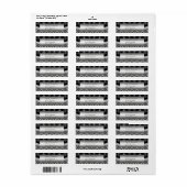 シルバー&ブラック華美シャンデリア結婚ズ ラベル (フルシート)