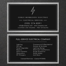 シルバー&ブラック電気サービス電気技師