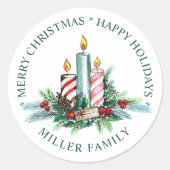 シルバー。ブラック、オレンジ色のジオメトリックゲーミングモノグラムc ラウンドシール (正面)