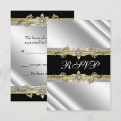 シルバー ブラック ゴールド RSVP (正面/裏面)