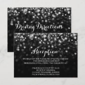 シルバー ブラック ハリウッド グリッツ グラム  レセプション カード (正面/裏面)