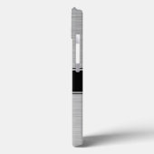 シルバー、ブラック、ホワイトとモノグラム Case-Mate iPhoneケース (裏面 / 左)