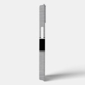 シルバー、ブラック、ホワイトとモノグラム Case-Mate iPhoneケース (裏面 / 右)