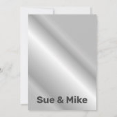 シルバー&ブラック・ミニミリ結婚ストの宴会 招待状 (裏面)