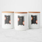 シルバー ブラック ラベル オレンジ ホワイト ローズ ロゴ (ボトル)