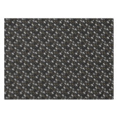 シルバー、ブラック、金ゴールドクリスマスツリーとスター テーブルクロス (正面(横))