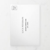 シルバー＆ブラック 25周年記念 QRコード 三つ折り案内状 (カバー)