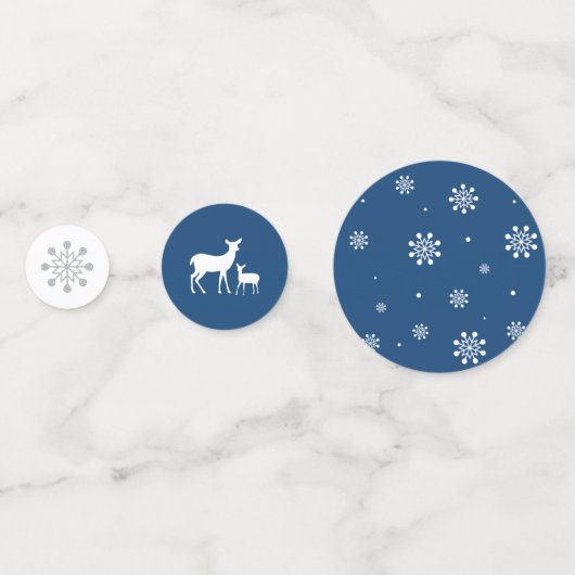 シルバー&ブルーウィンタースノーフレークボーイベビーシャワーコン コンフェッティ (裏面)