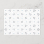 シルバー&ブルーウィンターワンダーランドブックスベビー エンクロージャーカード (裏面)