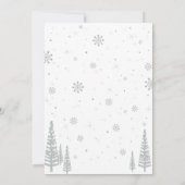 シルバー&ブルーウィンターワンダーランドボーイ誕生日 招待状 (裏面)