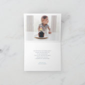 シルバー&ブルーウィンターワンダーランド写真ありがとう サンキューカード (内部)