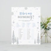 シルバー&ブルーウィンターワンダーランド赤ちゃんシャワーゲーム (スタンド正面)