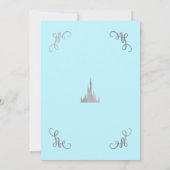 シルバー&ブルーストーリーブックプリンセススウィート16パーティー 招待状 (裏面)