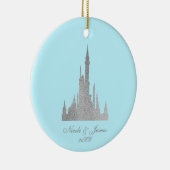 シルバー&ブルーストーリーブックプリンセス パーソナライズされた セラミックオーナメント (右)