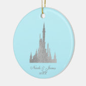 シルバー&ブルーストーリーブックプリンセス パーソナライズされた セラミックオーナメント (左)