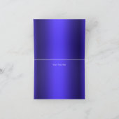 シルバー&ブルーダイヤモンドダマスクサンキューカード サンキューカード (内部)