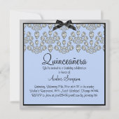 シルバー/ブルーフォーエバーダイアモンドキンセアニェラ招待状 招待状 (正面)