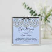 シルバー/ブルーフォーエバーダイアモンドバルミツワー招待状 招待状 (スタンド正面)