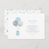 シルバー、ブルーブックスベビー、ブックリクエストカード サンキューカード (正面/裏面)