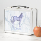 シルバー – ブルーユニコーン メタルランチボックス (インサイチュ)