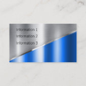 シルバー&ブルーラグジュアリーメタリック 名刺 (裏面)