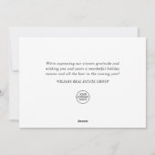 シルバー ブルー クリスマス オーナメント 法人向け 年賀状 (裏面)