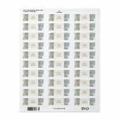 シルバー ブルー ユーカリ 返信先住所ラベル ラベル (フルシート)