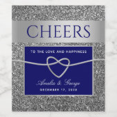 シルバー・ブルー・ワインラベル ワインラベル (シングルラベル)