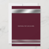 シルバー プラチナ シャイン エレガント インビテーション - 任意の色 (裏面)