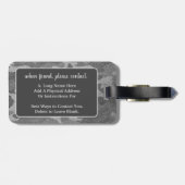 シルバー&ペーターカモフラージュグリッター モノグラムの ラゲッジタグ (裏面横)