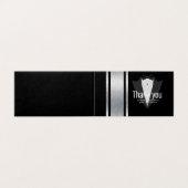 シルバー、ホワイトおよびブラックストライプのタキシード独身 (外部フラット)