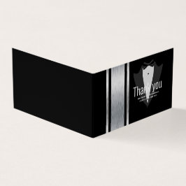 シルバー、ホワイトおよびブラックストライプのタキシード独身