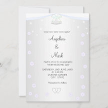 シルバー＆ホワイトの花の結婚式