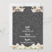 シルバー&ホワイトアフリカンアメリカンブライダルシャワー 招待状 (裏面)