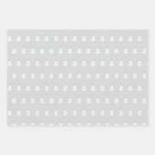 シルバー&ホワイトモダンクリスマスツリー ラッピングペーパーシート (正面2)