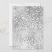 シルバー ホワイト エレファント パーティー 招待状 (裏面)