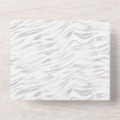 シルバー ホワイト ゼブラ プリント オールインワン招待状 (裏面)