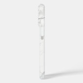 シルバー ホワイト マーブル カーリー シグネチャー Case-Mate iPhoneケース (裏面 / 左)