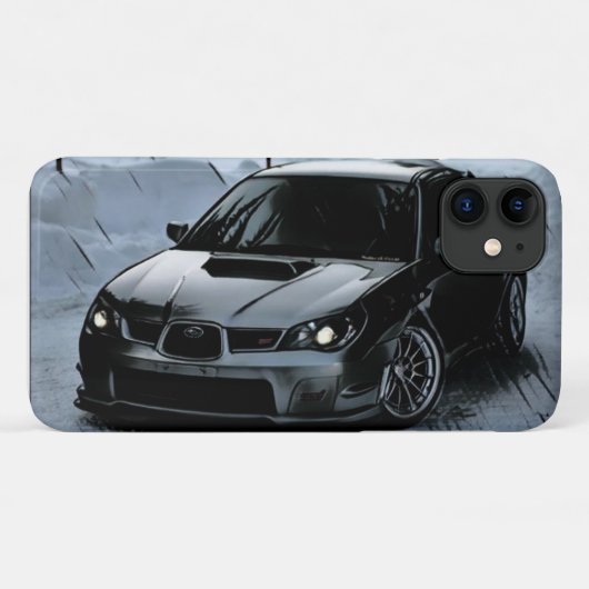 シルバー・ホーキースバルインプレッサWRX Sti Case-Mate iPhoneケース (裏面(横))