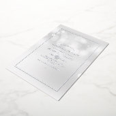 シルバー・ボケ写真のバチェラー・パーティー・フォイル招待状 箔招待状 (回転した状態)