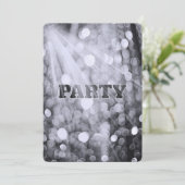 シルバー ボケ パーティ ライト 招待状 (スタンド正面)