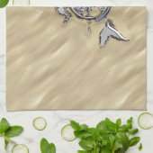 シルバー・マーメイド・イン・ザ・サンド キッチンタオル (折り畳み)