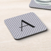 シルバー、メタリックな外観、スタッズグリッド コースター (左側)