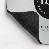 シルバー メタリック グレー 追加 会社 カスタム ロゴ   マウスパッド (コーナー)