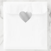 シルバー メタリック ハートシール (バッグ)
