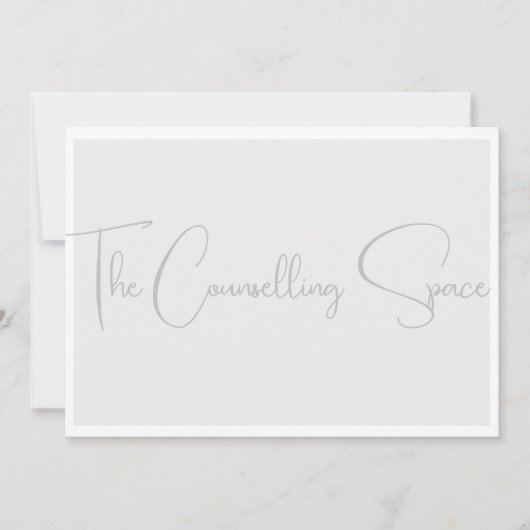 シルバー | モダン エレガント ミニマル デジタル ダウンロード 招待状 (正面)