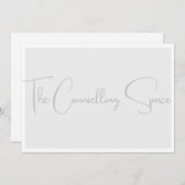 シルバー | モダン エレガント ミニマル デジタル ダウンロード 招待状 (正面/裏面)