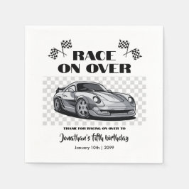 シルバー モダン レースカー お好きな年齢のレース スタンダードカクテルナプキン