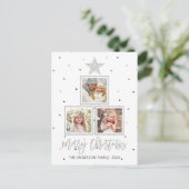 シルバー | モダン Merry Christmas 3の写真 シーズンポストカード (スタンド正面)